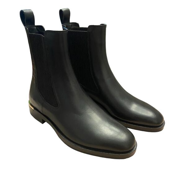 Jimmy Choo Thessaly Leather Heeled Booties Stretchy Chelsea Classy 35.5/ US 5.5 - Picture 3 of 12